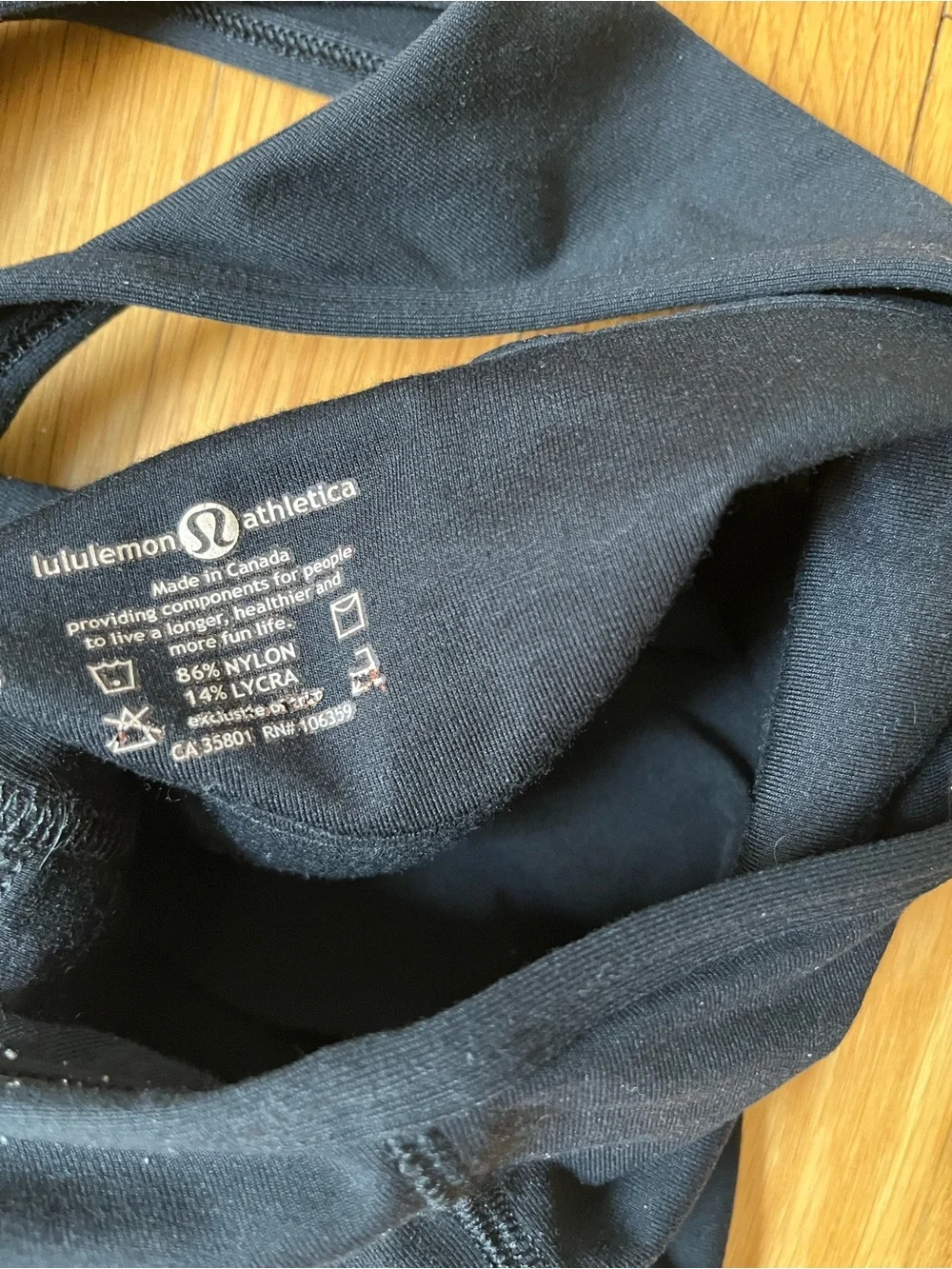 lululemon athletica Black Workout Tank with Racerback